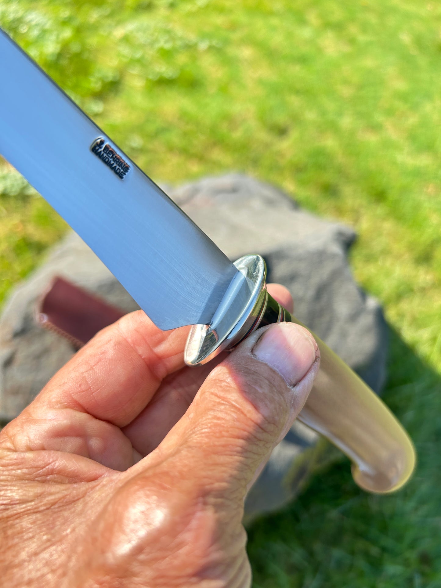 Treeman 9" Filiet Knife AEB-L Stainless Linen Micarta