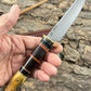 Treeman 5" Deer & Trout AEB-L HH Old School Crown Stag Basket Weave Sheath