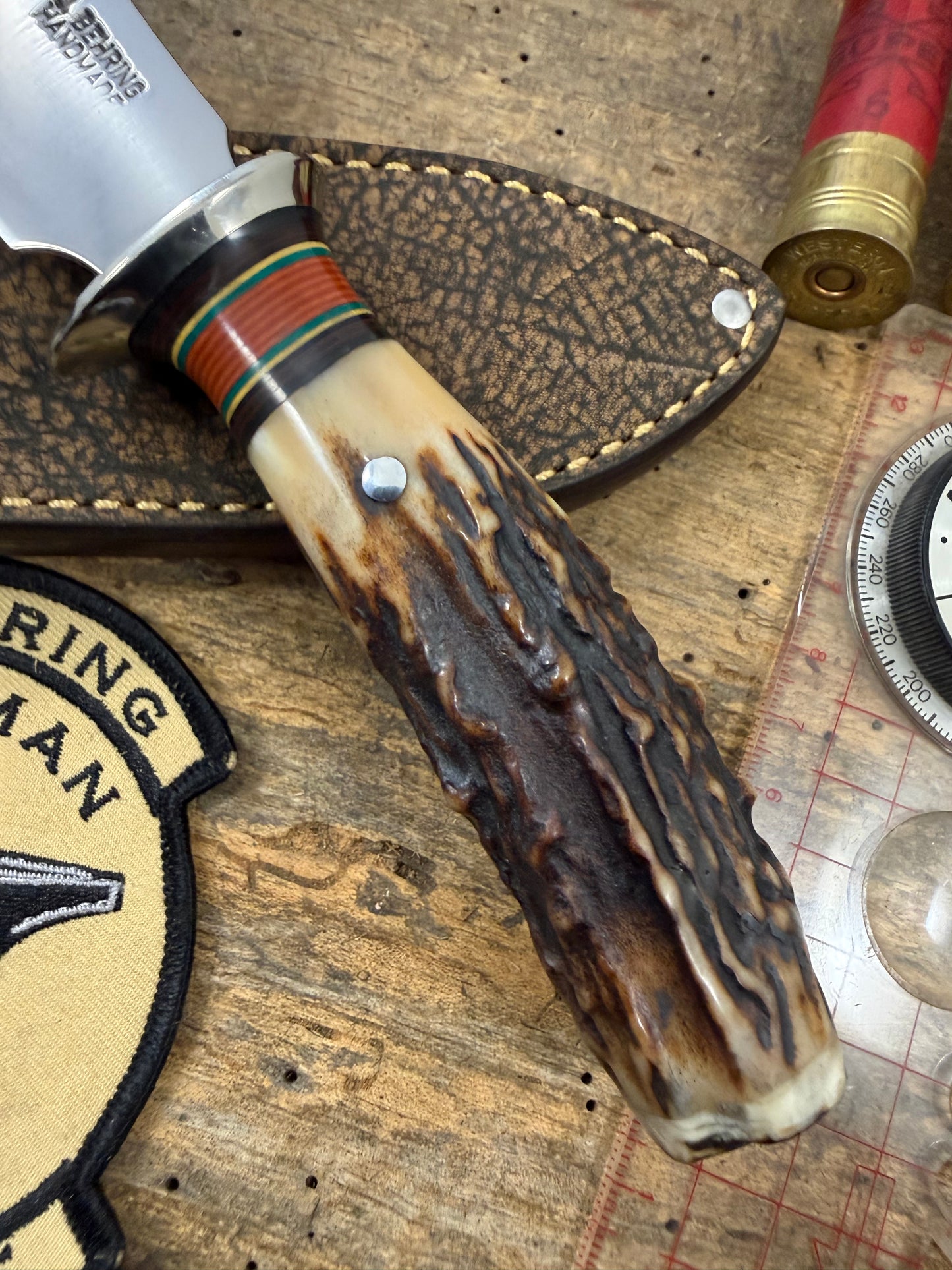 Treeman 4" Special Hunter Nickel AAA Old Stag Ox Butt Cap