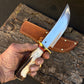 Vintage Treeman Big 6" Hunter Basket Weave Basket Sheath