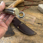 Treeman Traditional Classic Trout & Bird  4" Blade Brass Stag