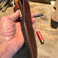 Treeman Fox River Hunter AEB-L Nickel Red Sambar Stag Ox Cap Shark sheath
