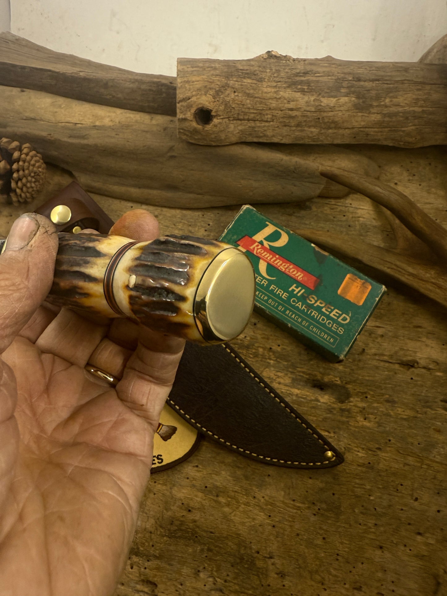 Treeman Stag/Stag AAA Sambar Hammer Mark Fighter Elephant Ear Sheath