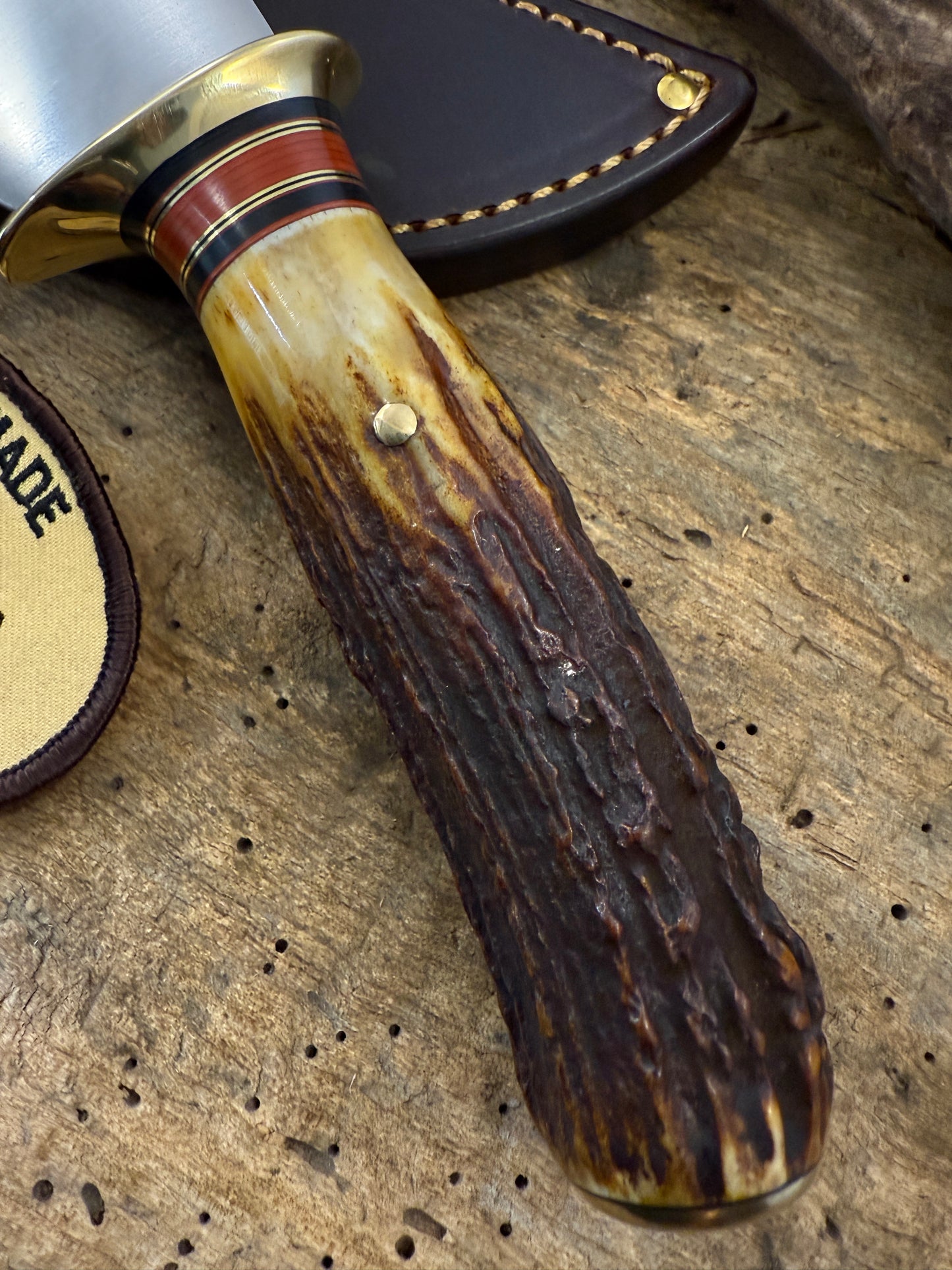 Treeman Fox River Hunter Pop's Pro Cut Steel , AAA Sambar Stag Brass