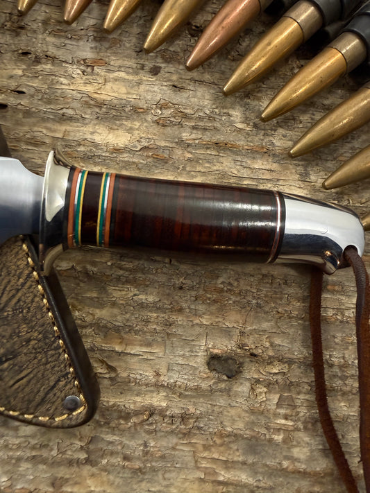 Model 1- 5"  Nickel Guard Horse hide Aluminum Butt