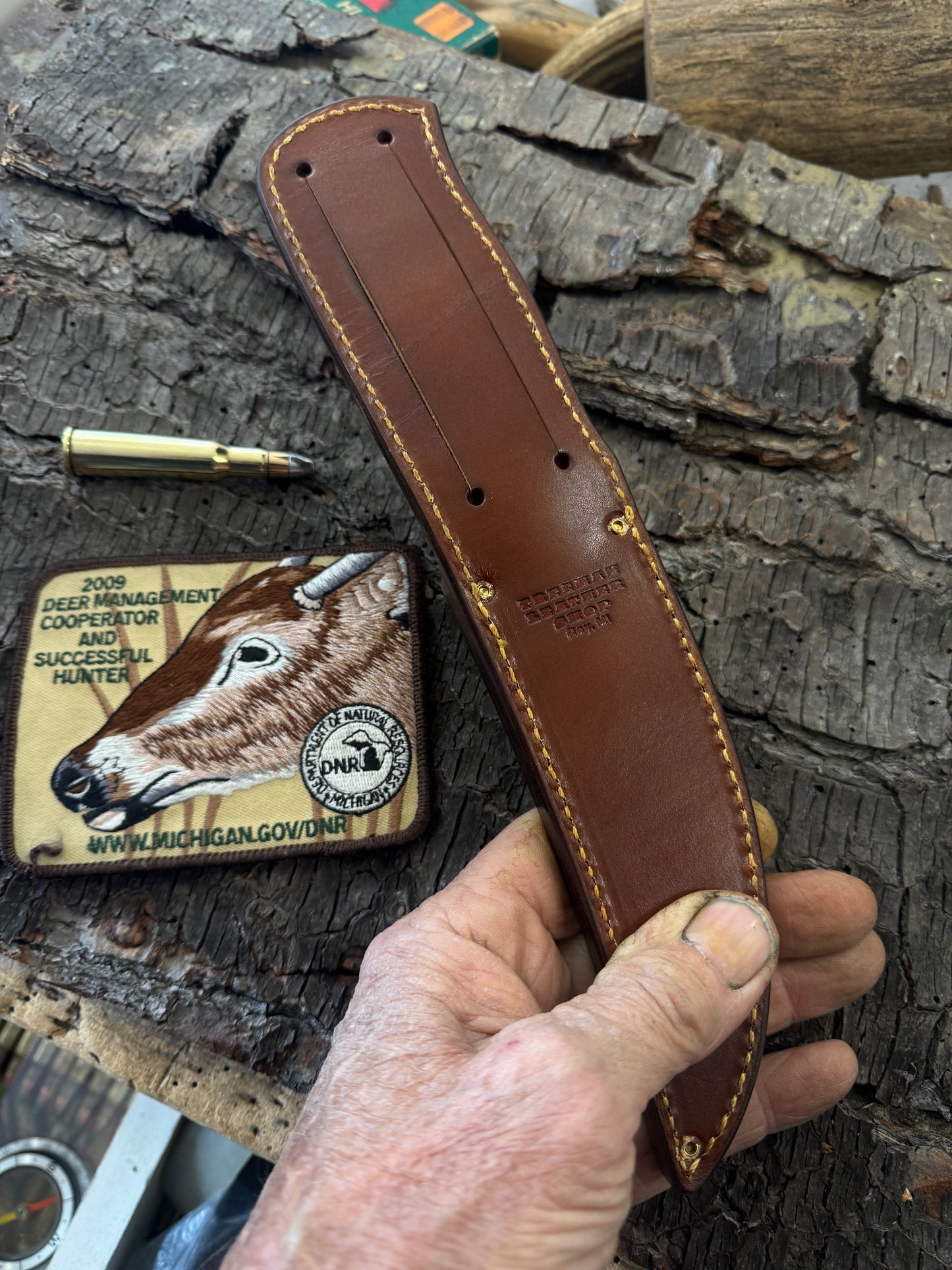 Treeman 5" Deer & Trout Old School Crown Stag Horse hide