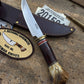 Old School Scagel Style Deer & Trout 5" Blade Horse hide Crotch Stag