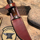 Treeman Iron Mountain Hunter 4 5/8" Blade Blood Stag Brass