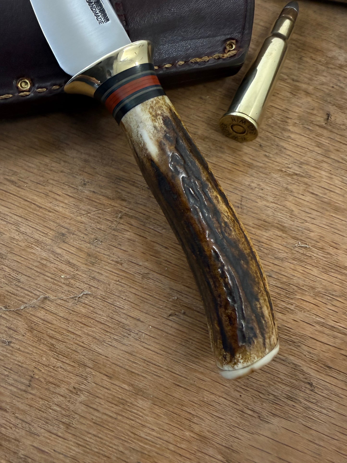 Trout Knife AEB-L Stainless Stag Mammoth Pocket Sheath