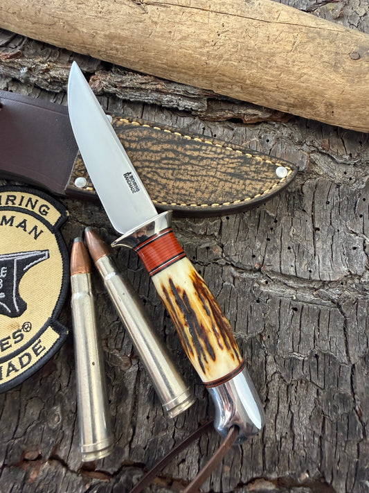 Treeman Trout Stag Aluminum AEB-L Stainless Giraffe Sheath