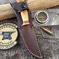 Treeman Trout Knife Forged 1095 Copper Guard 120 Year old stag Mammoyh Cap
