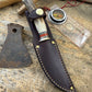 Treeman Traditional Classic Trout & Bird  4" Blade Brass Stag