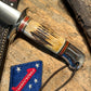 J. Behring 7 1/2" Skull Fighter Sambar Stag AEB-L stainless Blade Old School Aluminum Butt
