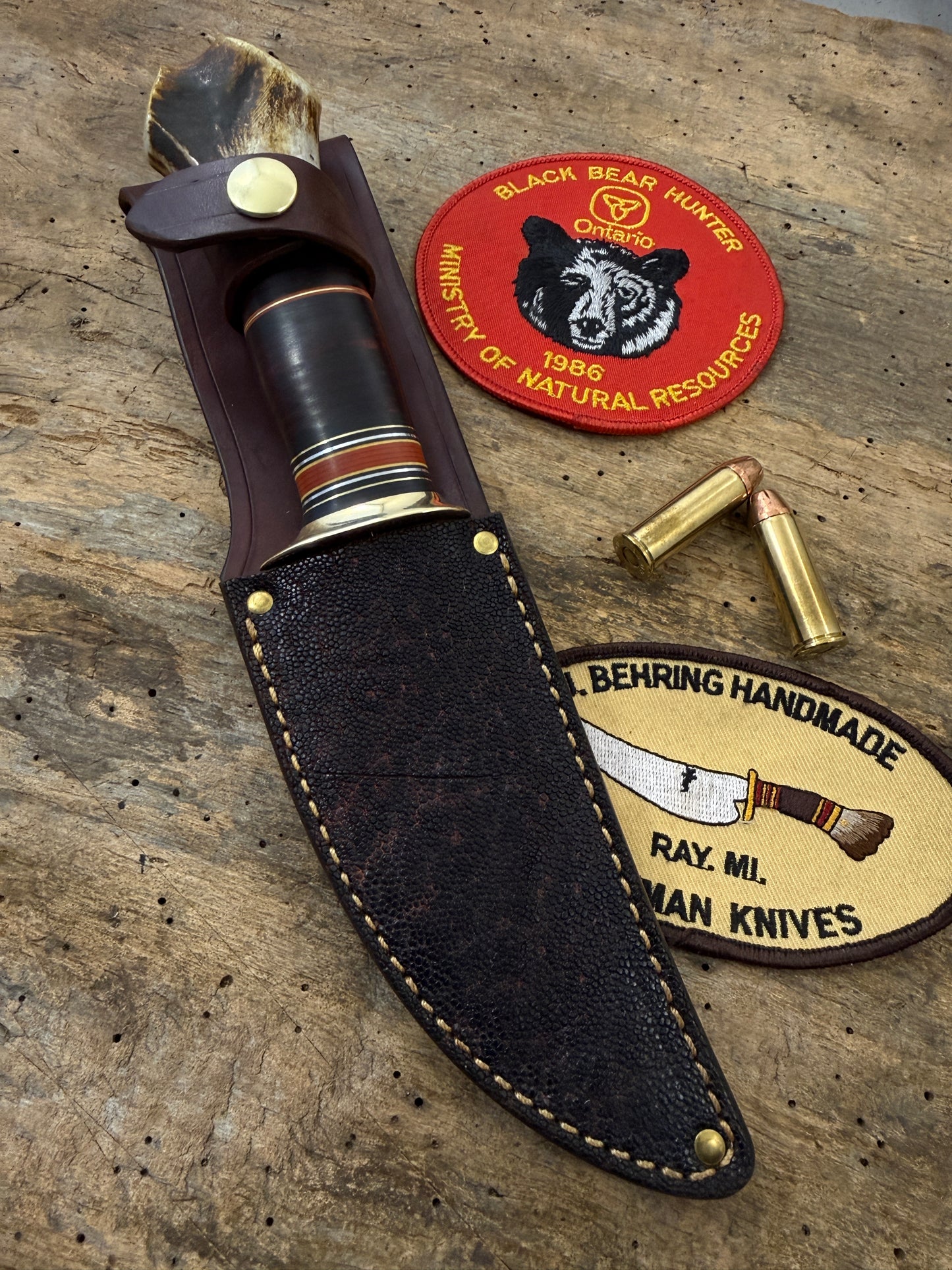 Treeman Pro Cut Iron Mt Hunter Horse Hide Crotch Stag Elephant Ear Sheath