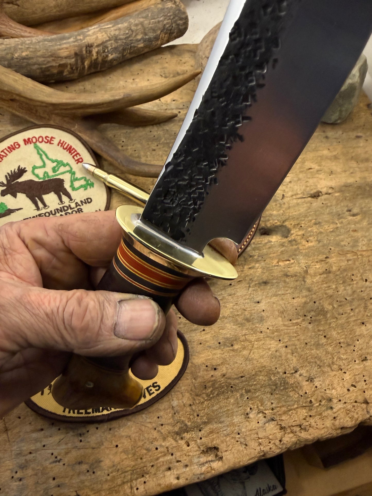 Big SIX Hammer Mark Hunter  Horse Hide Crotch Stag Pinned butt Caps