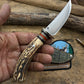 Treeman Trout Knife Green Crock Stag Sheep Horn Stude Spring