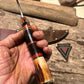 Treeman 8" Double Skull Fighter AEB-L Stainless HH Red Stag crows beak