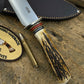 Treeman 6" Drop Point Hunter AEB-L stainless . NS Stag Mammoth