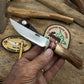 Trout 3.5" AEB-L Razor Blade Steel Moose Horn Mammoth Ivory Shark
