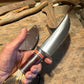 J. Behring Handmade Vintage Treeman Camp Knife Old Stamp 7" Blade