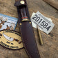 Old School Scagel Style Deer & Trout 5" Blade Horse hide Crotch Stag