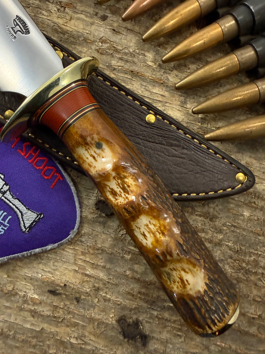 Treeman 7 1/2" Heady Duty Fighter Finger Grip Sambar Stag
