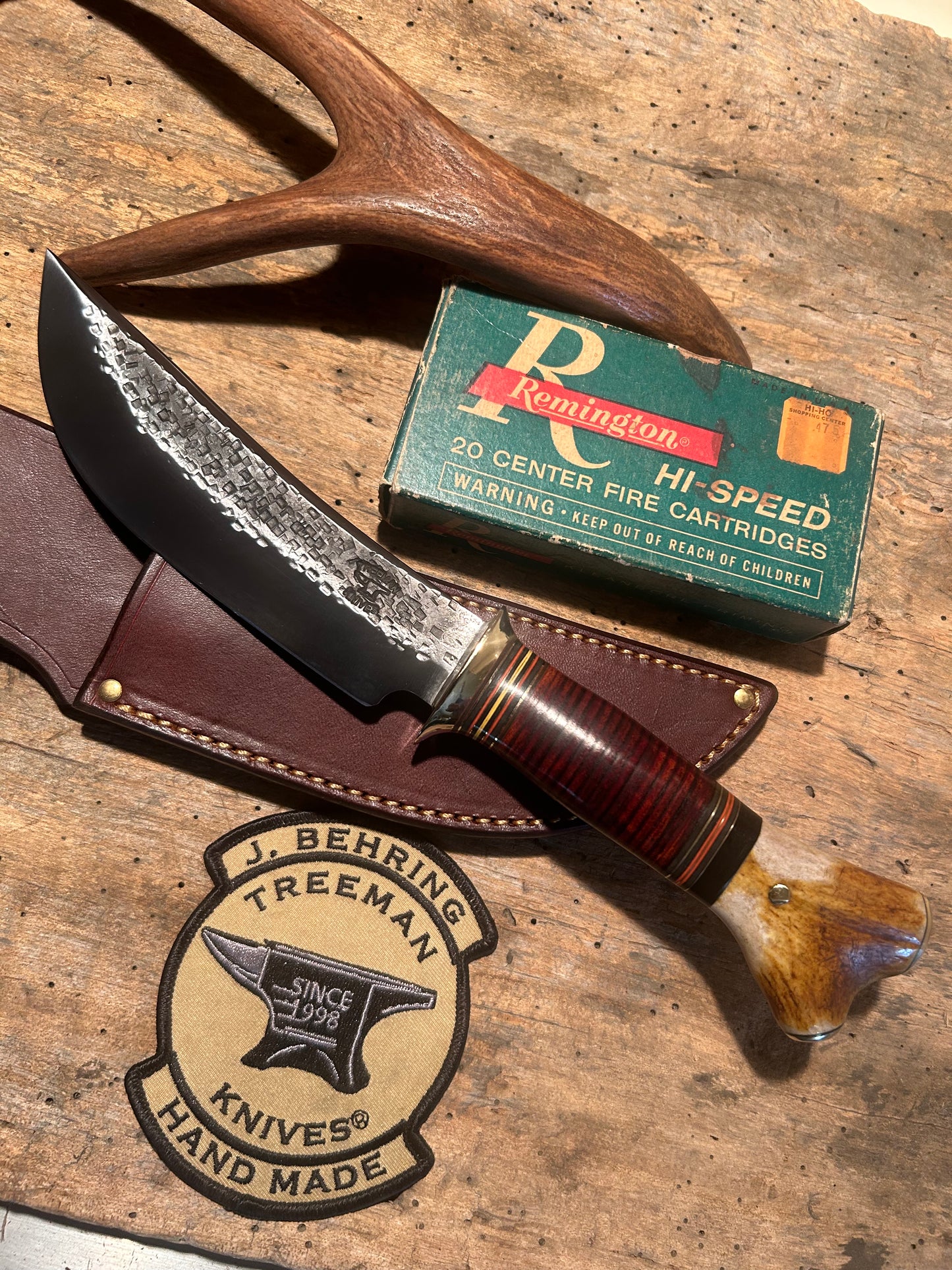 Treeman 6" Hammermark Woodcraft Hunter Brass Capped crotch Stag