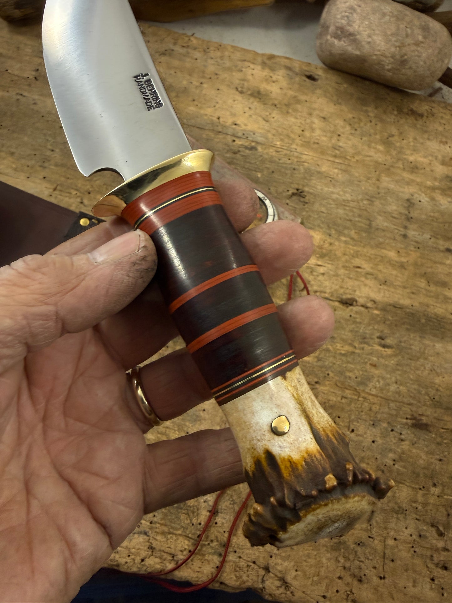 Treeman Fox River Hunter  5" Pro Cut Steel Horse Hide Crown Stag