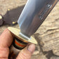 Treeman Model 1 Style Fighter 8 1/2" HD forged blade Red Stag Shark Wide Mouth Sheath