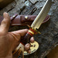 Vintage Treeman Fighter 6 1/2" Brass Guard Sullivan Sheath