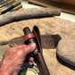 Treeman Iron Mountain Hunter 4 5/8" Blade Blood Stag Brass