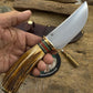 Fox River Hunter Snapping Turtle Sheath Killer Sambar Stag Carver