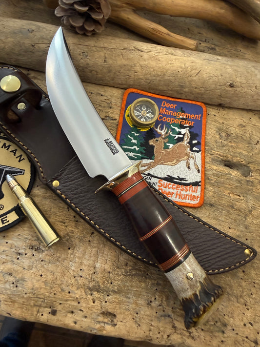 Treeman Big 6" Skinner Horse hide crown Stag