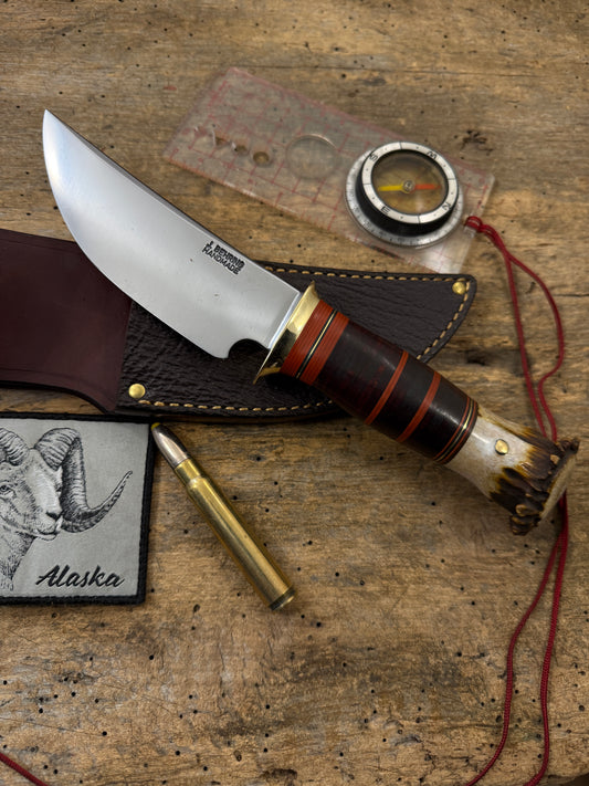 Treeman Fox River Hunter  5" Pro Cut Steel Horse Hide Crown Stag