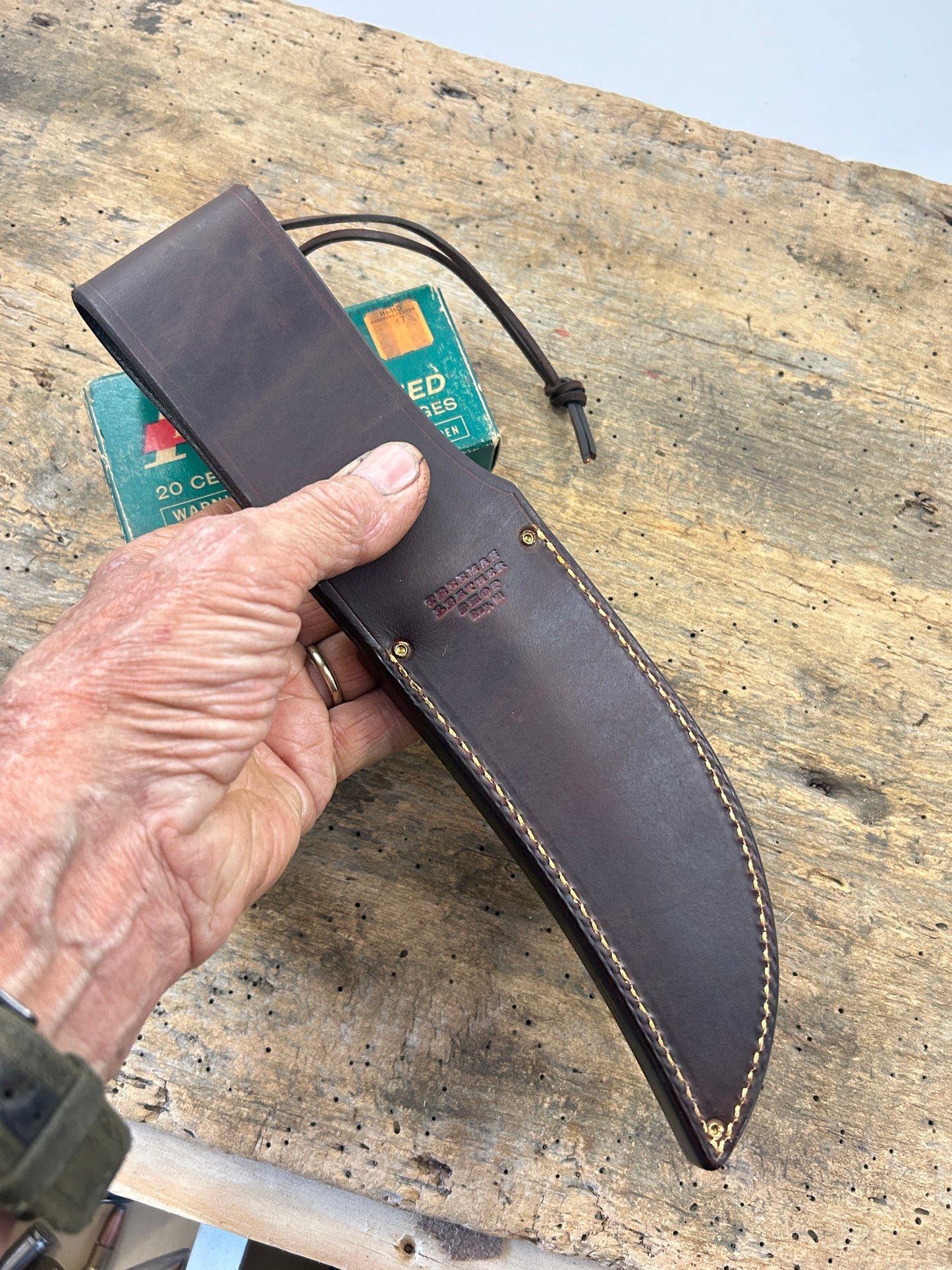 Treeman Big Six Hunter Horse Hide Crotch  Stag Butt  Brass caps