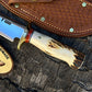 Vintage Treeman Big 6" Hunter Basket Weave Basket Sheath