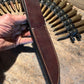 Treeman Double Skull Fighter 6 3/8" Blade NS AAA Sambar Stag Shark Sheath