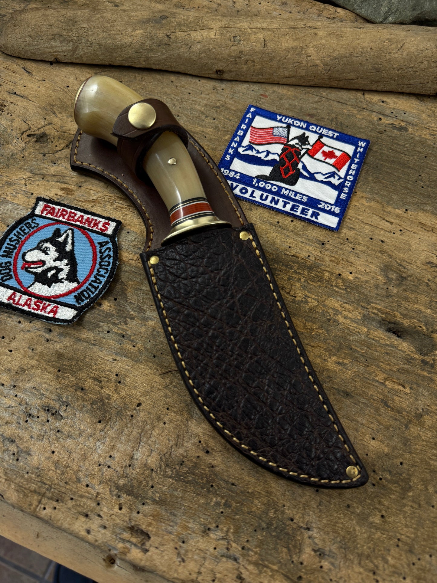 Treeman Musk Ox Semi Skinner Hammer mark Elephant Hide Sheath