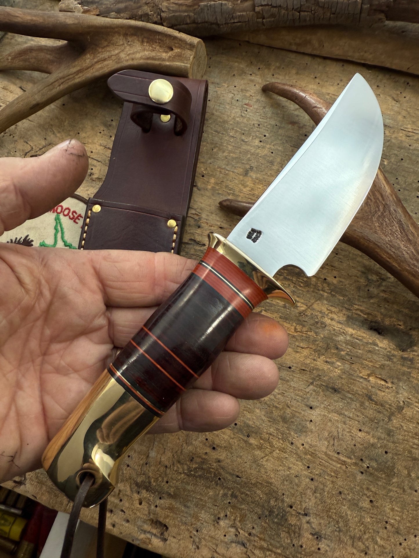 Iron Mountain Hunter DBL Brass Horse Hide Rare !