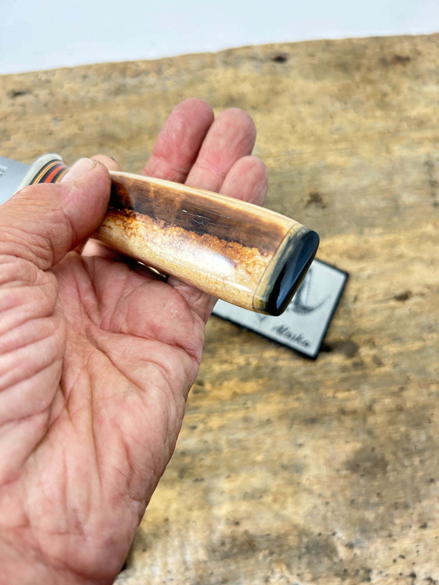 Treeman Artifact Fossil Ivory Cleaver AEB-L Stainless Mammoth Butt Cap