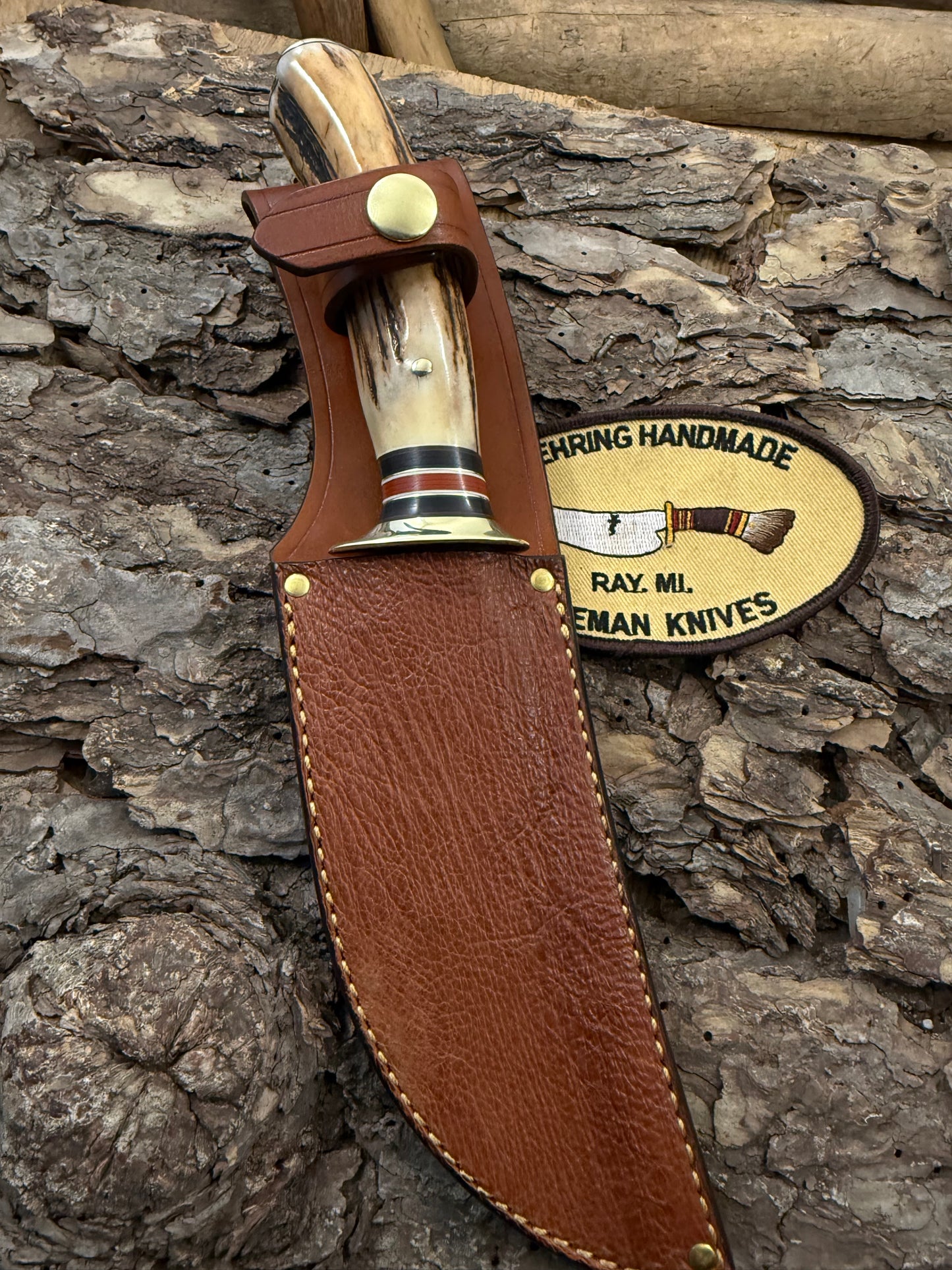 Treeman Semi Skinner Heavy Duty Hammer Marked 5 1/2" Blade Primo Sambar Stag