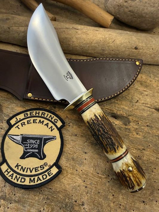 Treeman Stag/Stag Woodcraft 6" Blade  Brass guard