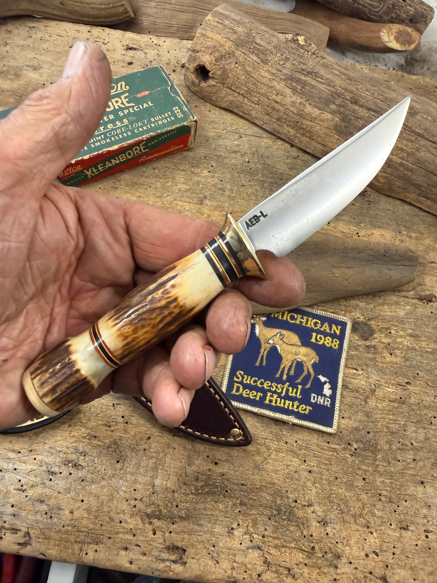 Treeman Stag/Stag Trout Knives Stainless Mammoth