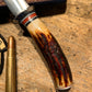 Treeman Pocket caper AEB-L Stainless 120 Year old red stag Ivory butt Cap