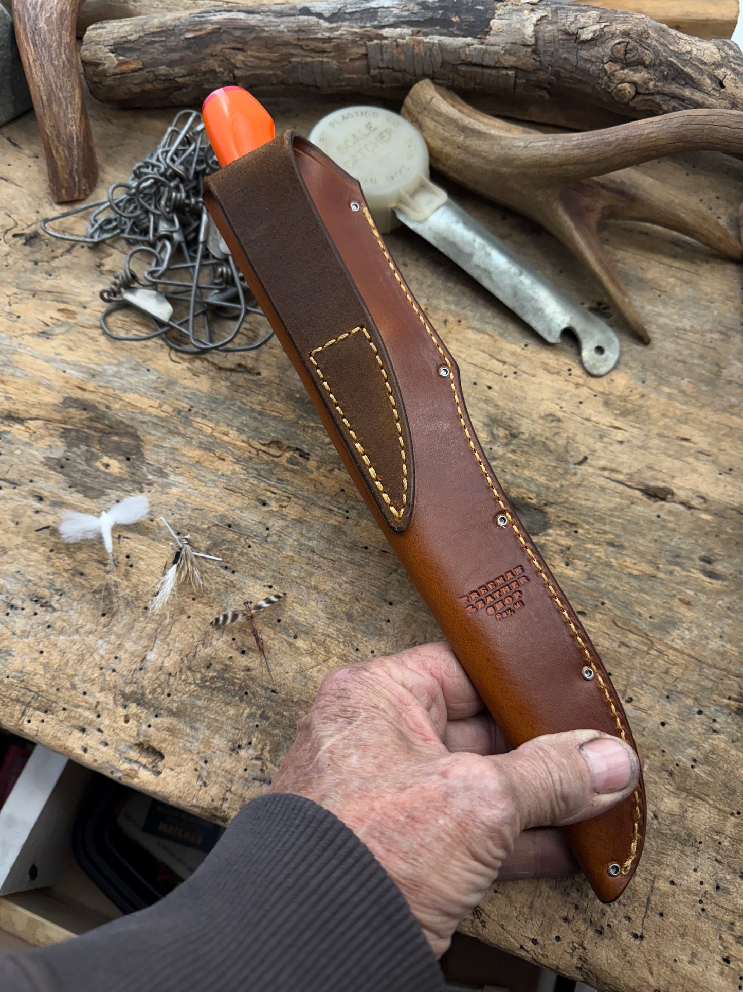 High Vis Orange G10 7" Filet knife AEB-L Stainless