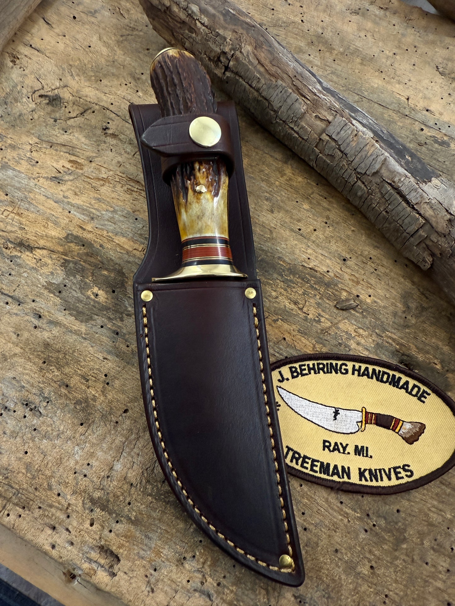 Treeman Fox River Hunter Pop's Pro Cut Steel , AAA Sambar Stag Brass