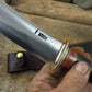 Treeman 6" old school Scagel style Hunter Horse Hide Brass crows beak Crock Sheath