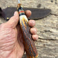 Treeman Model 1 Style Fighter 8 1/2" HD forged blade Red Stag Shark Wide Mouth Sheath