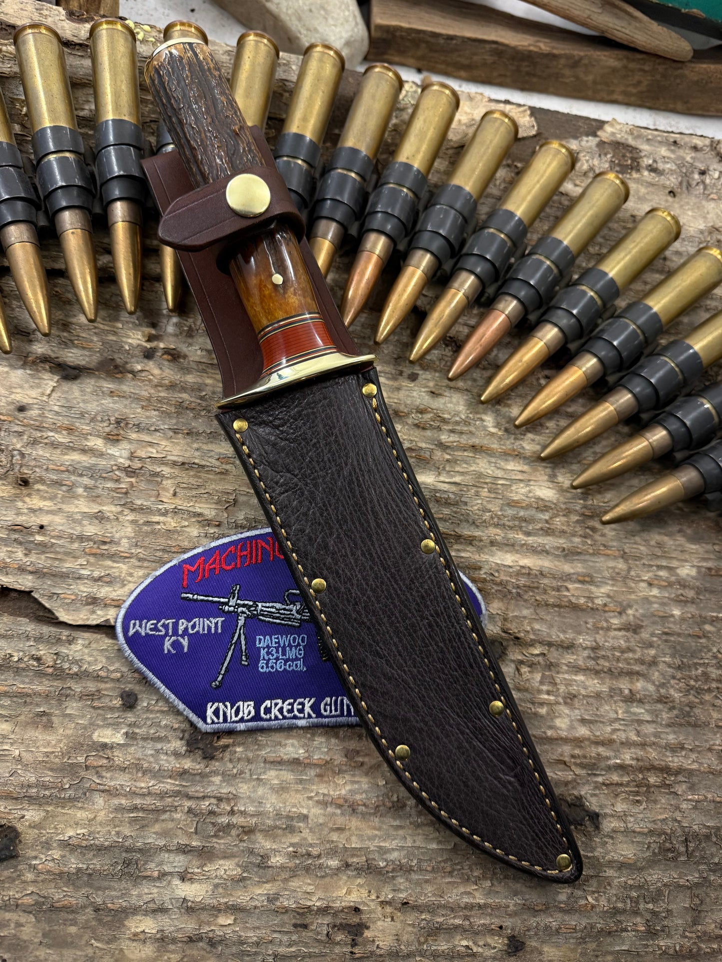 Treeman 7 1/2" Heady Duty Fighter Finger Grip Sambar Stag