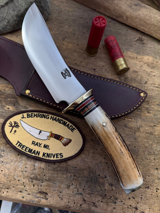 Treeman Woodcraft 6" Brass sambar stag Sheep horn butt